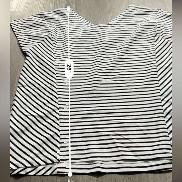 Helly Hansen Black & White Striped Short‎ Sleeve Strappy Back Top Size M - Picture 7 of 7